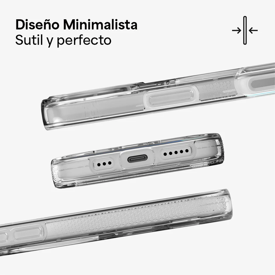 Carcasa Zagg Crystal Palace Snap transparente para iPhone 17 Pro Max con diseño minimalista, bordes delgados y acabado sutil que conserva la estética del teléfono.