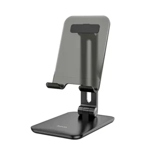 Soporte plegable Hoco HD1 color negro con base antideslizante y ángulo ajustable para escritorio.