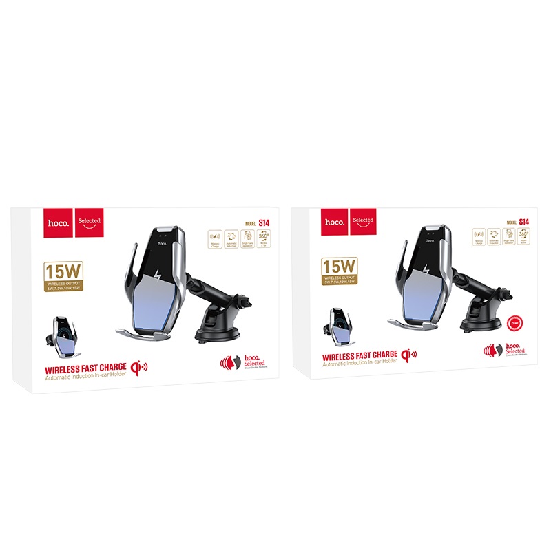 Cargador Inalámbrico para automóvil Hoco “S14 Surpass” - Imagen 4