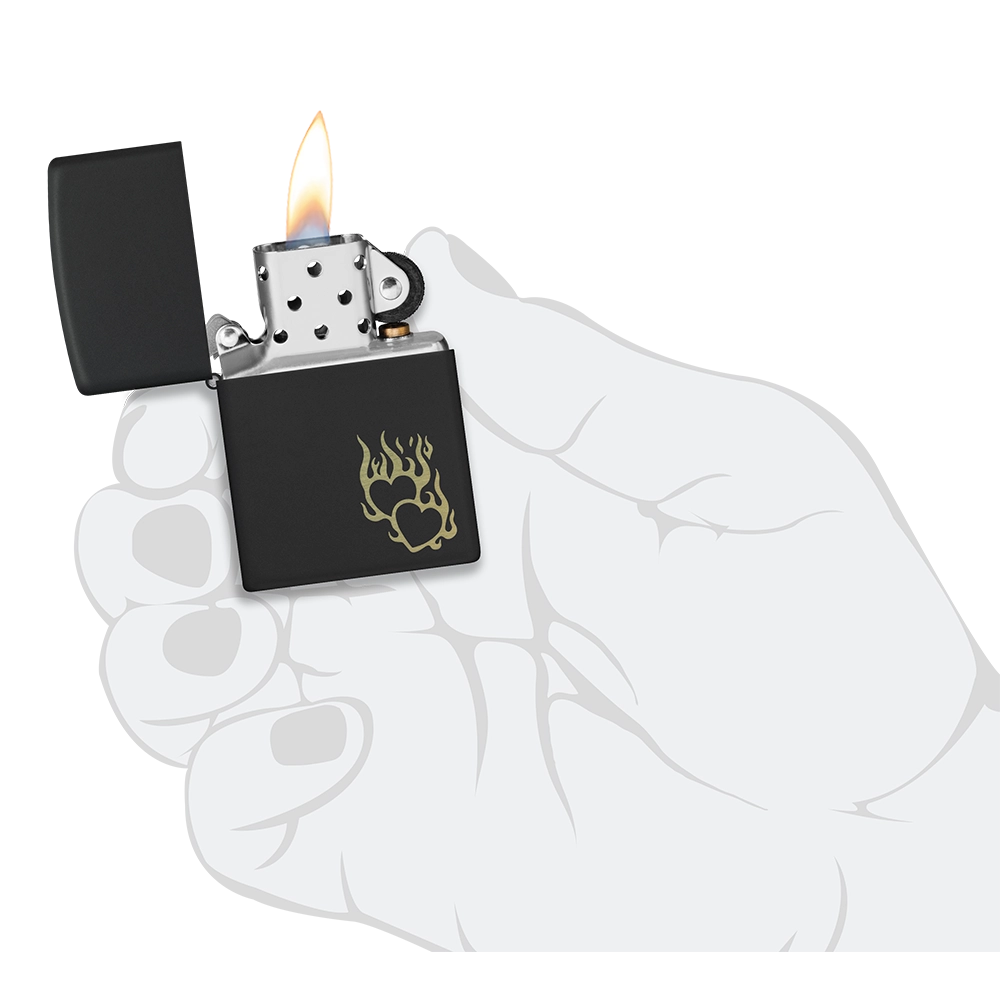 Encendedor Zippo Fire Heart Design - Imagen 4